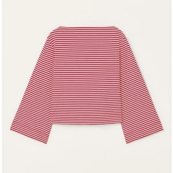 NWT Zara Limited Edition Striped T-Shirt White Red Size Extra Large - Picture 2 of 5